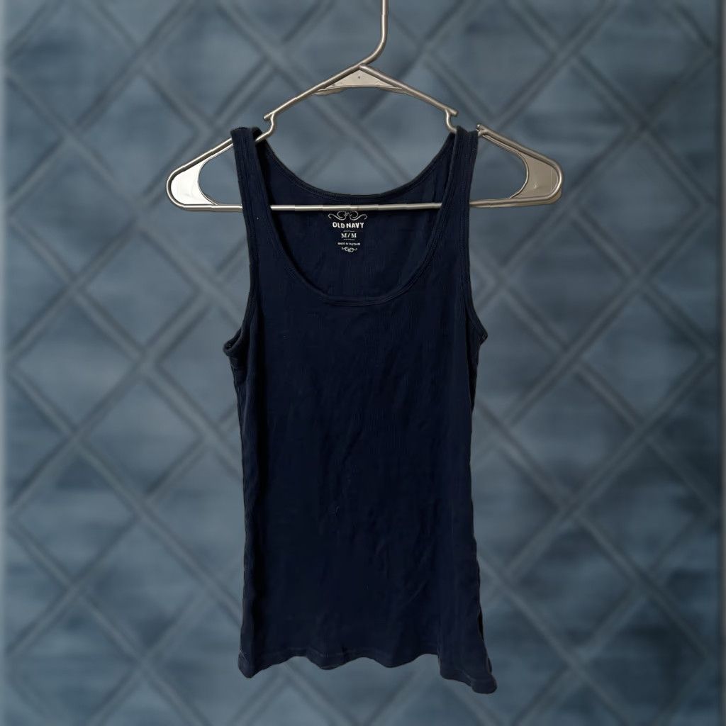Old Navy Old Navy Tank Top Shirt Women Round Neck Cotton Slim Fit M Blue 90s Vintage? Size M / US 6-8 / IT 42-44 - 1 Thumbnail
