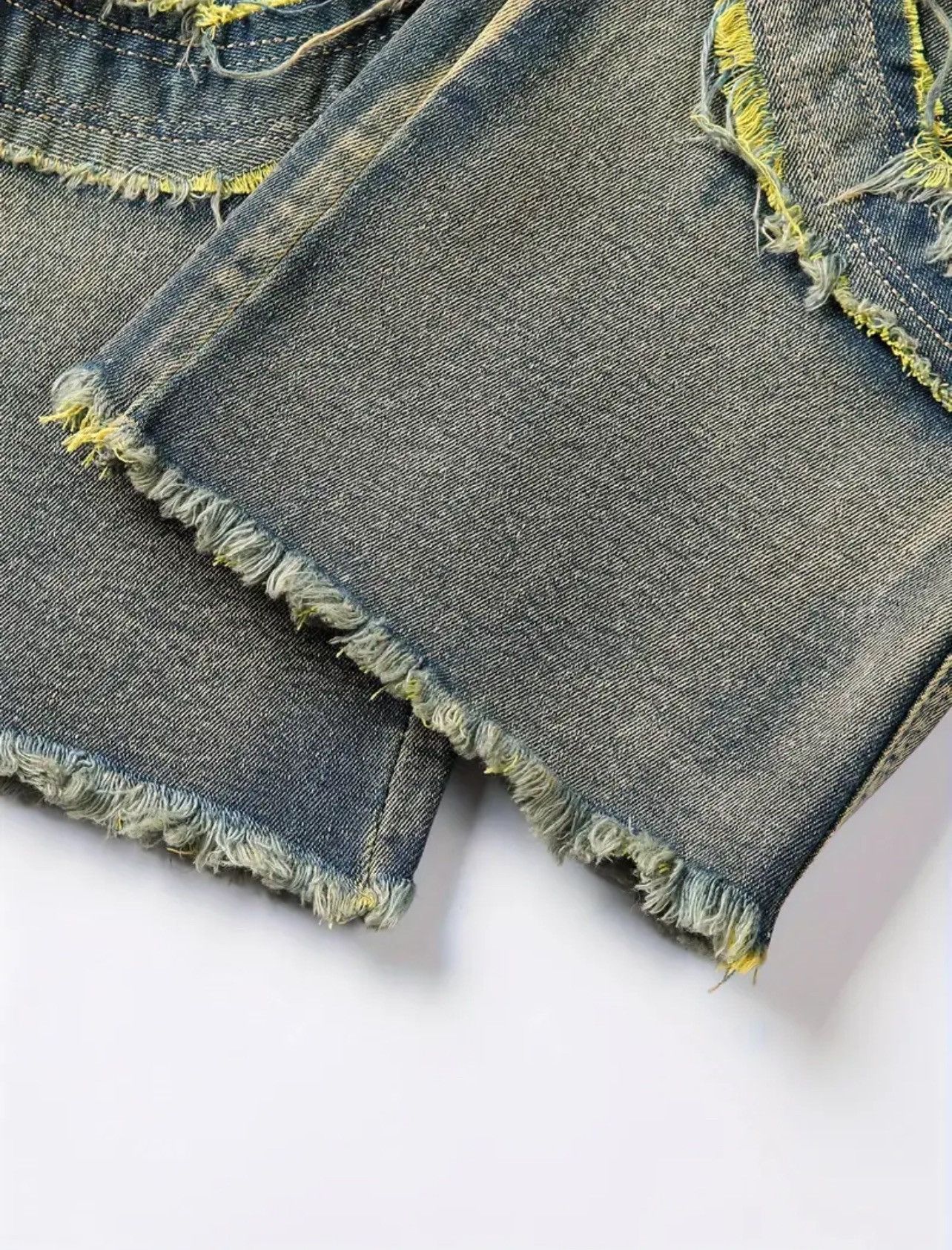 Other × Vintage Men flare leg stretch jeans cotton blend distressed denim Size US 44 / EU 60 - 4 Thumbnail