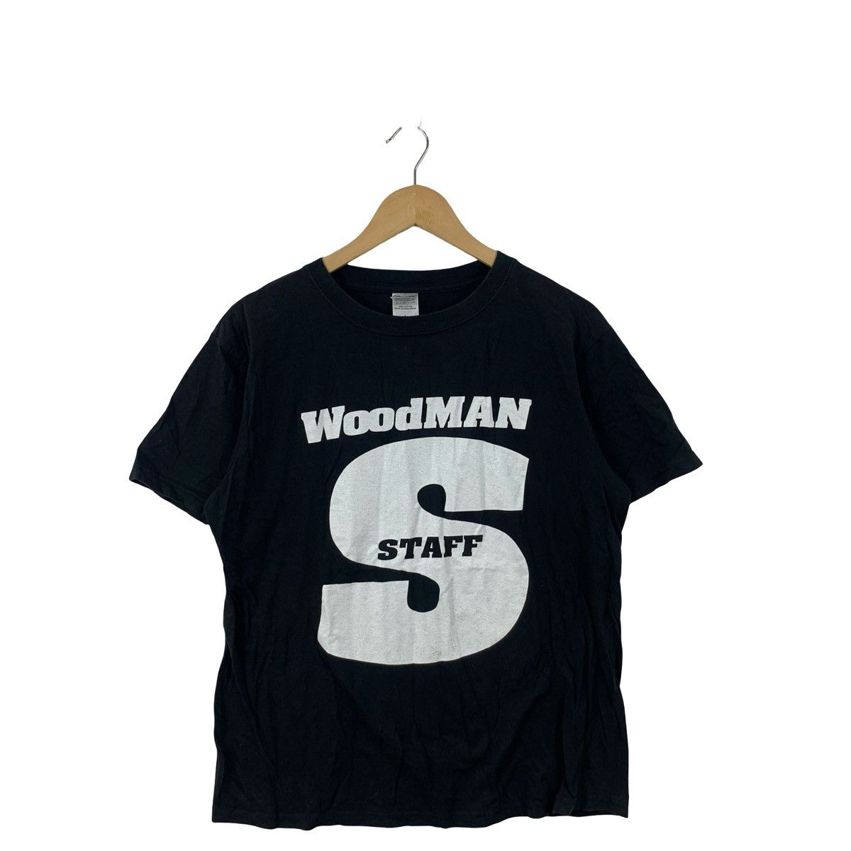 Vintage Vintage WOODMAN STAFF BIG Logo Tee Graphic Streetwear Size US L / EU 52-54 / 3 - 5 Thumbnail