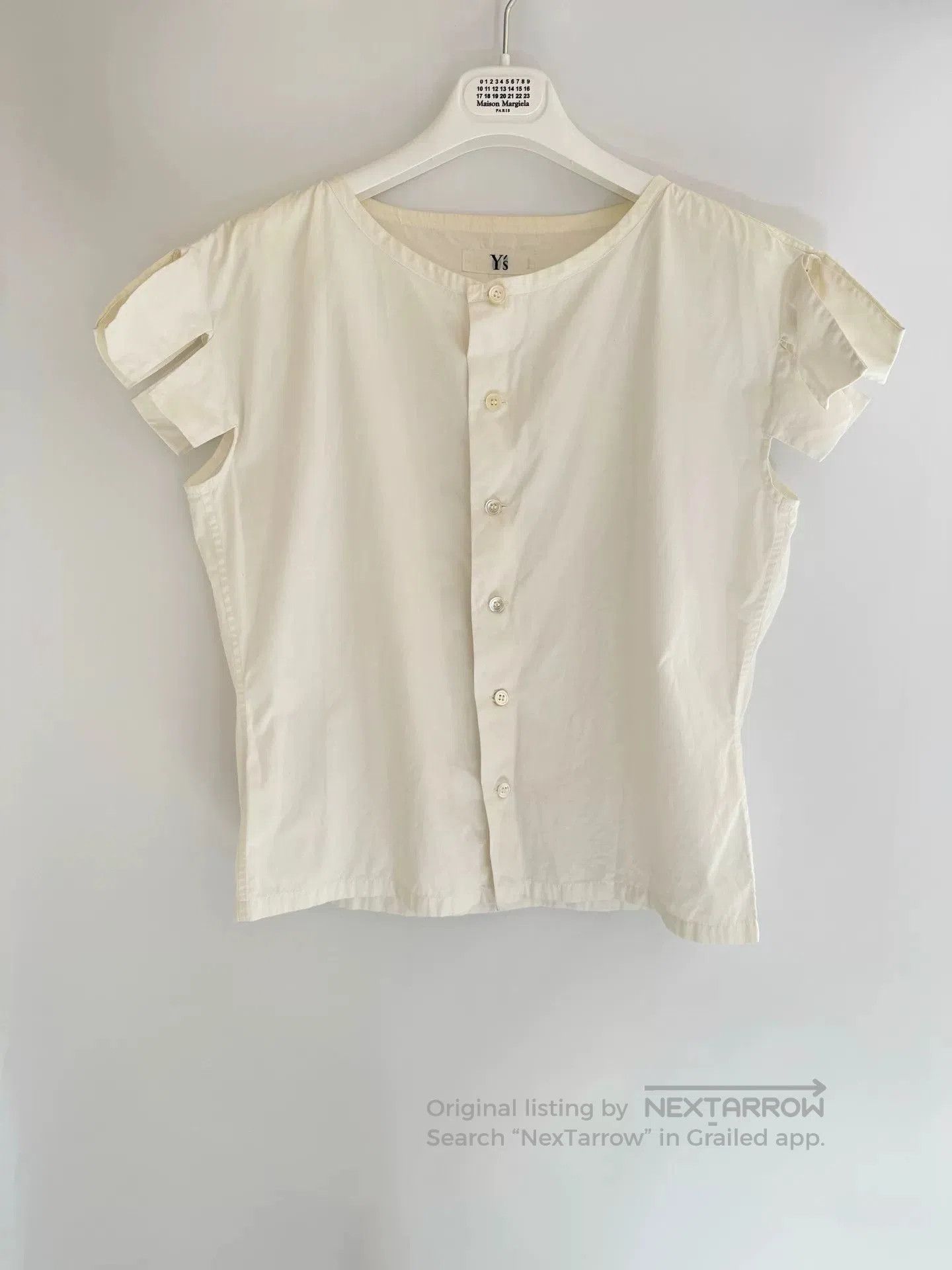 Y's Yohji Yamamoto Short Sleeve Blouse. Size M / US 6-8 / IT 42-44 - 4 Thumbnail