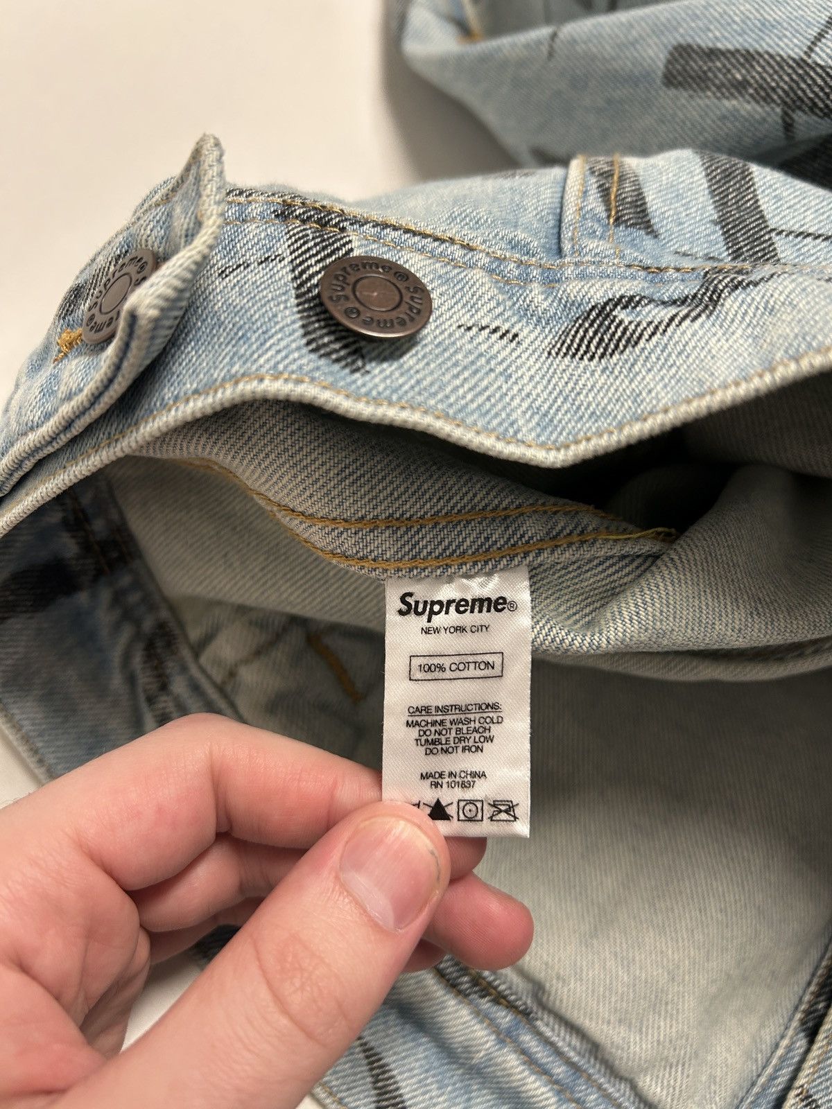Supreme FW2020 Ark Denim Trucker Jacket Size US M / EU 48-50 / 2 - 7 Thumbnail