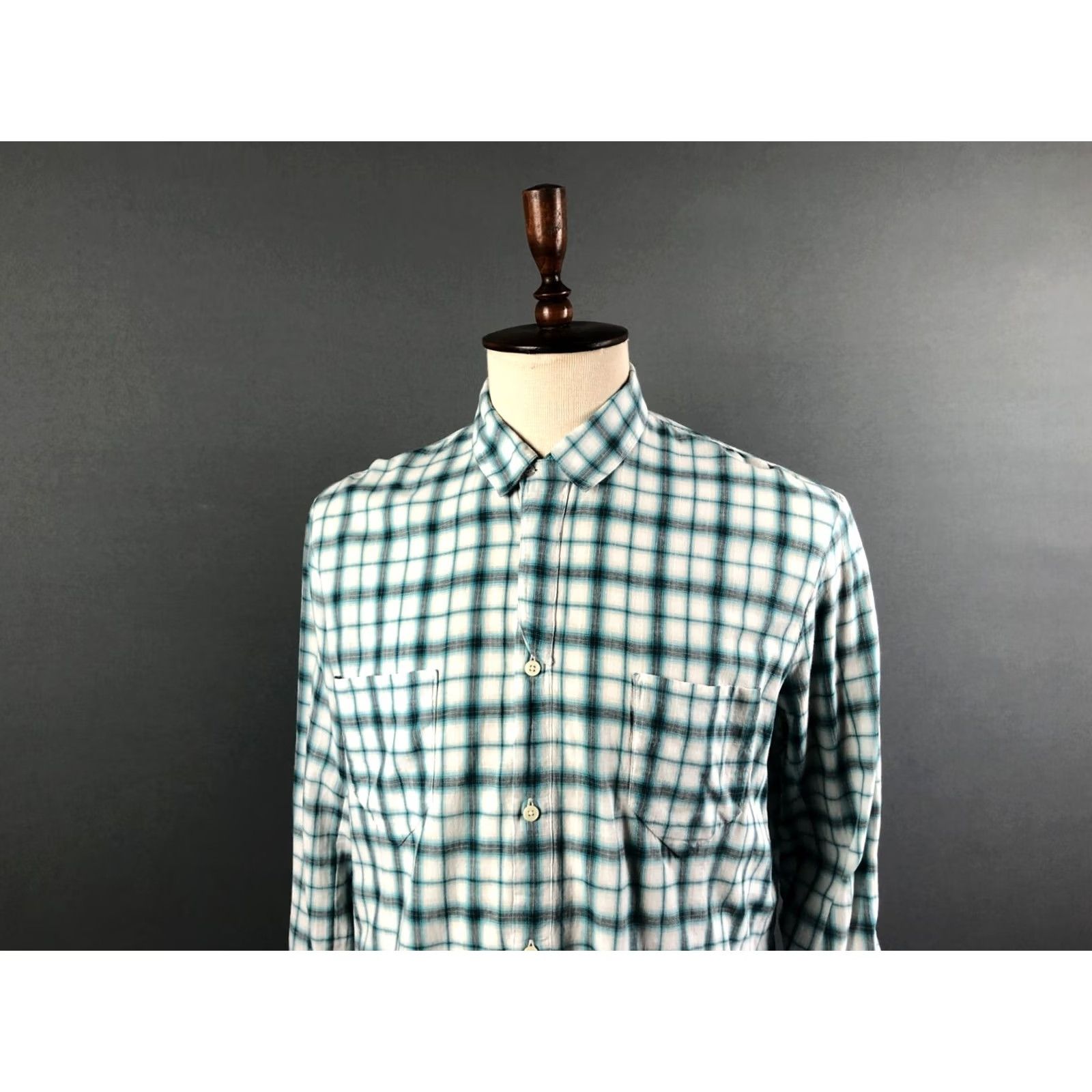 Diesel Diesel Black Gold Men's Shirt XL White Cotton Check Drop Tail Button-Up Casual Size US XL / EU 56 / 4 - 4 Thumbnail