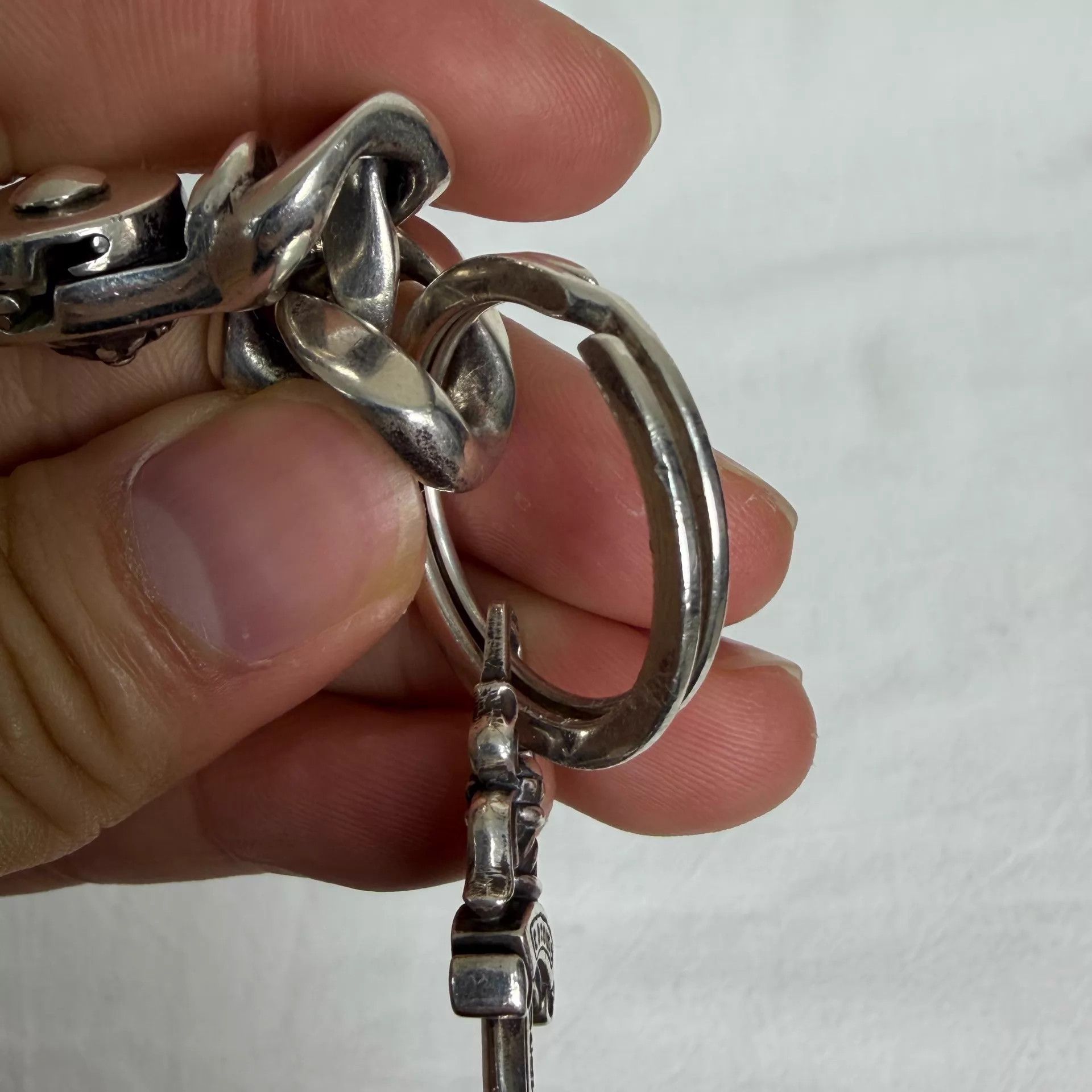 Chrome Hearts Chrome Hearts 925 Silver 3-section Lobster Clasp Keychain Size ONE SIZE - 4 Thumbnail