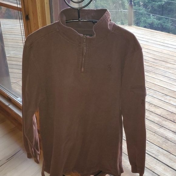 Other Browning Embroidered Logo Sz M Brown 1/4 Zip Pullover Sweats Size US M / EU 48-50 / 2 - 3 Thumbnail