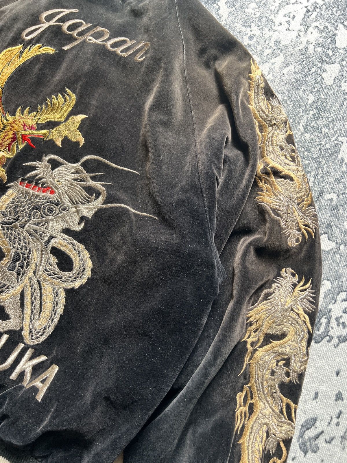 Dulcamara Japan Vtg Velvet Sukajan Japan Yokosuka Souvenir Jacket Size US XL / EU 56 / 4 - 10 Thumbnail