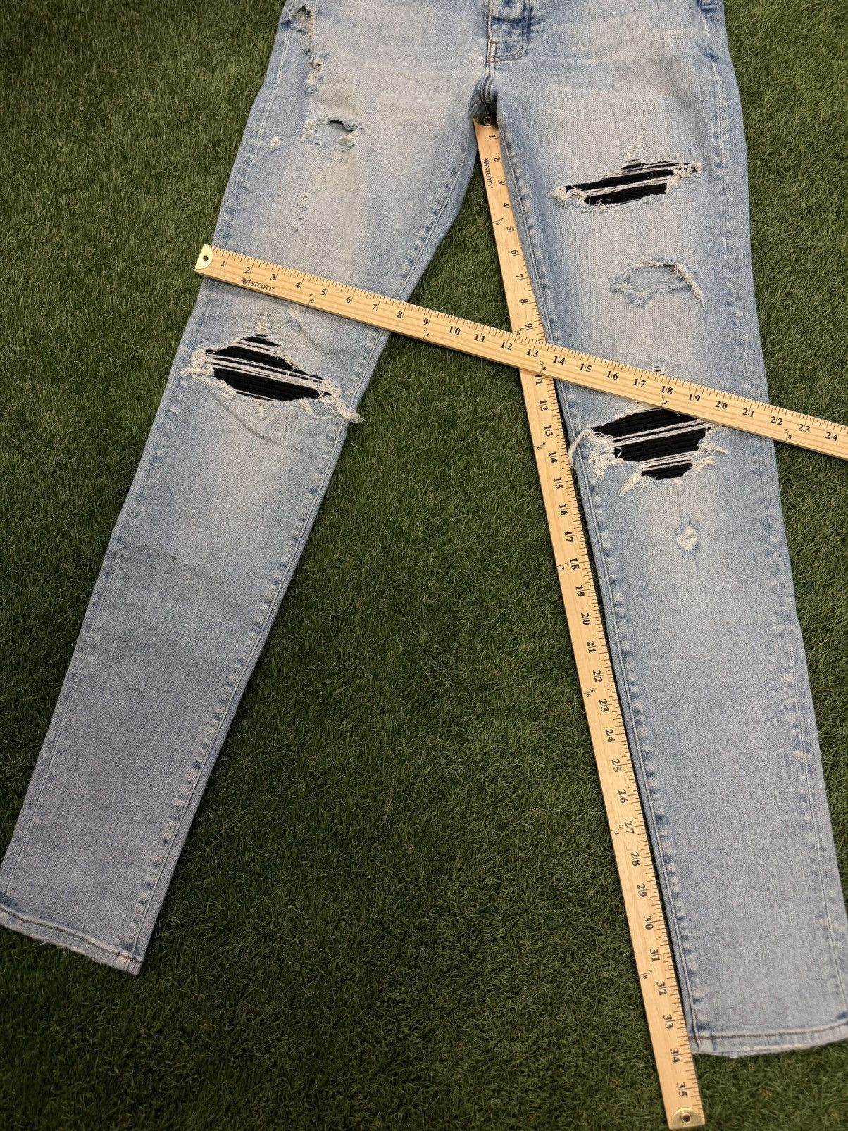 Amiri Amiri MX1 Jeans Black Patch Blue Pants Size 33 CLEAN 🧼 Size US 33 - 16 Thumbnail