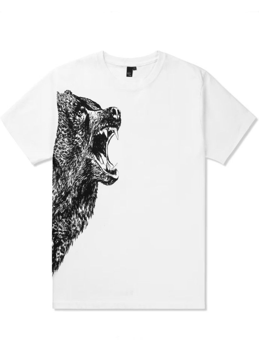 Alexander McQueen 2014 Mcqueen MCQ White Roaring Bear Vintage T-shirt Big Logo Size US L / EU 52-54 / 3 - 1 Thumbnail