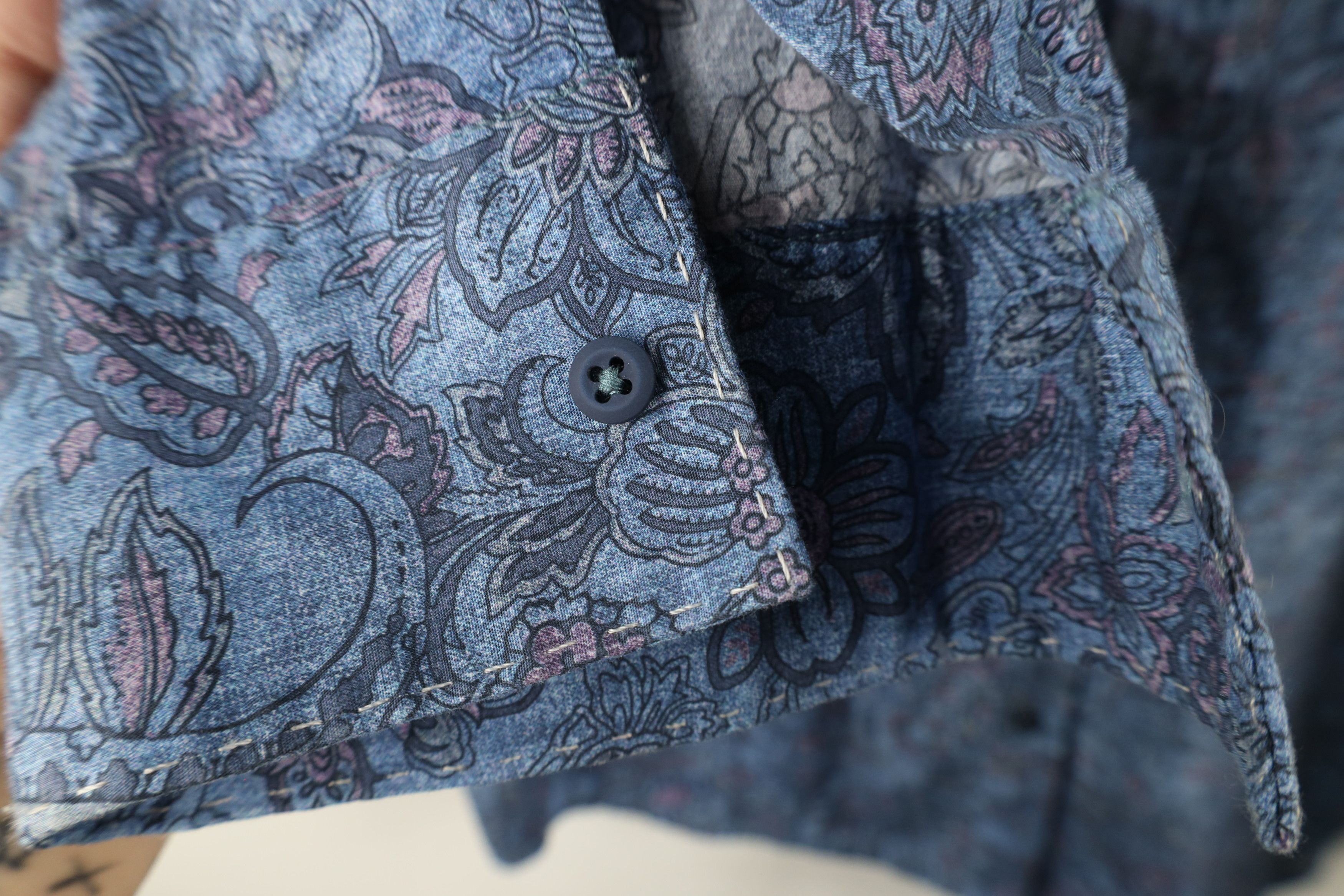 Hugo Boss × Vintage Hugo Boss Fit Rainbow Paisley Flower Collared Button Shirt Size US XL / EU 56 / 4 - 5 Thumbnail