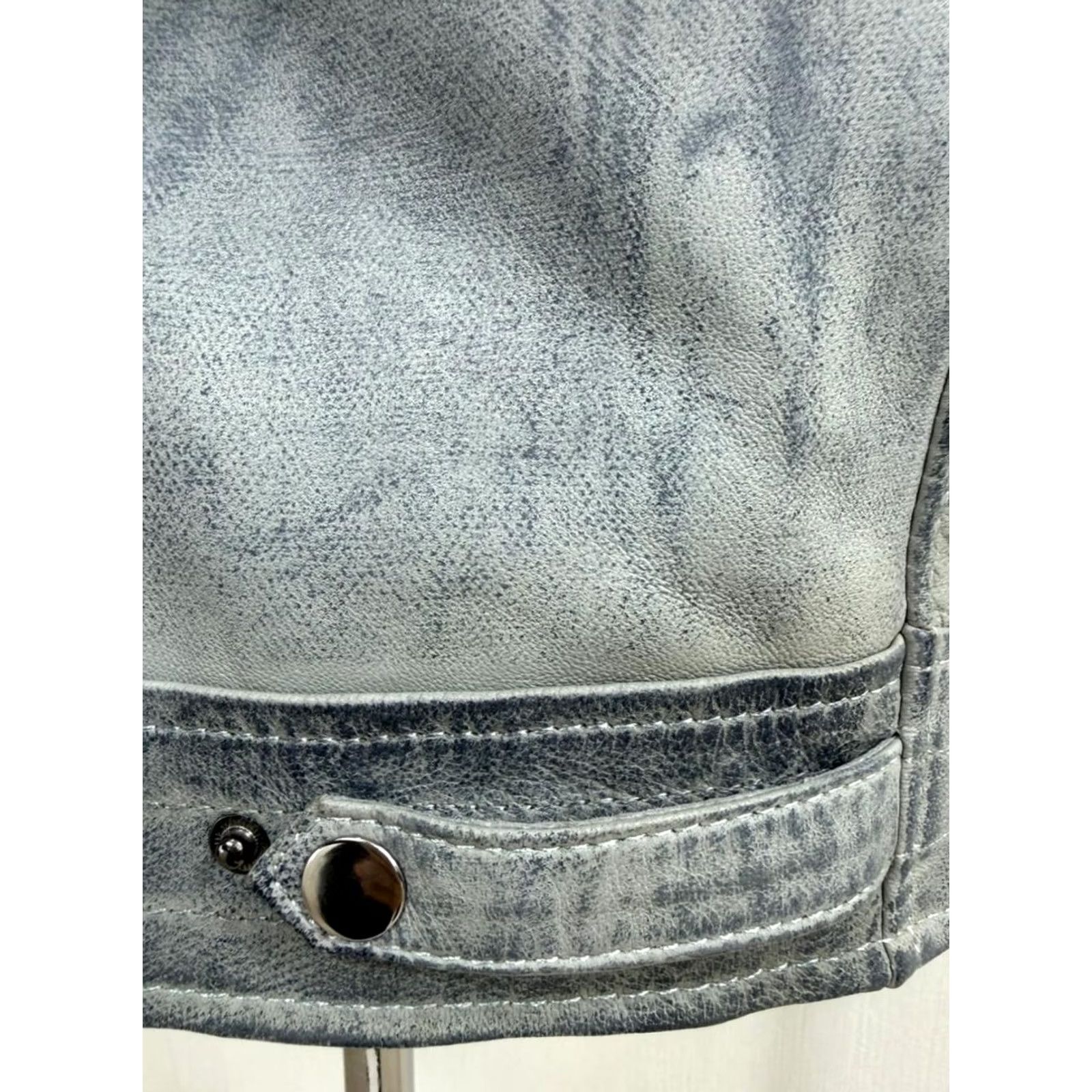Vintage Men's Italian Sheepskin Genuine Leather Jacket Blue Coat L Size US L / EU 52-54 / 3 - 6 Thumbnail