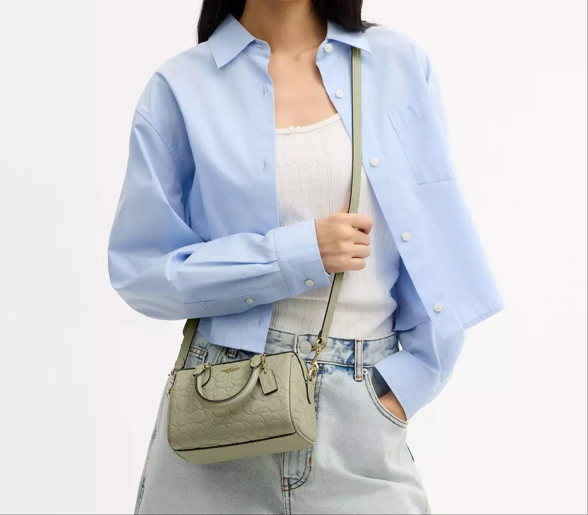 Coach Mini Rowan Crossbody Bag In Signature Leather CEW07 Size ONE SIZE - 9 Thumbnail