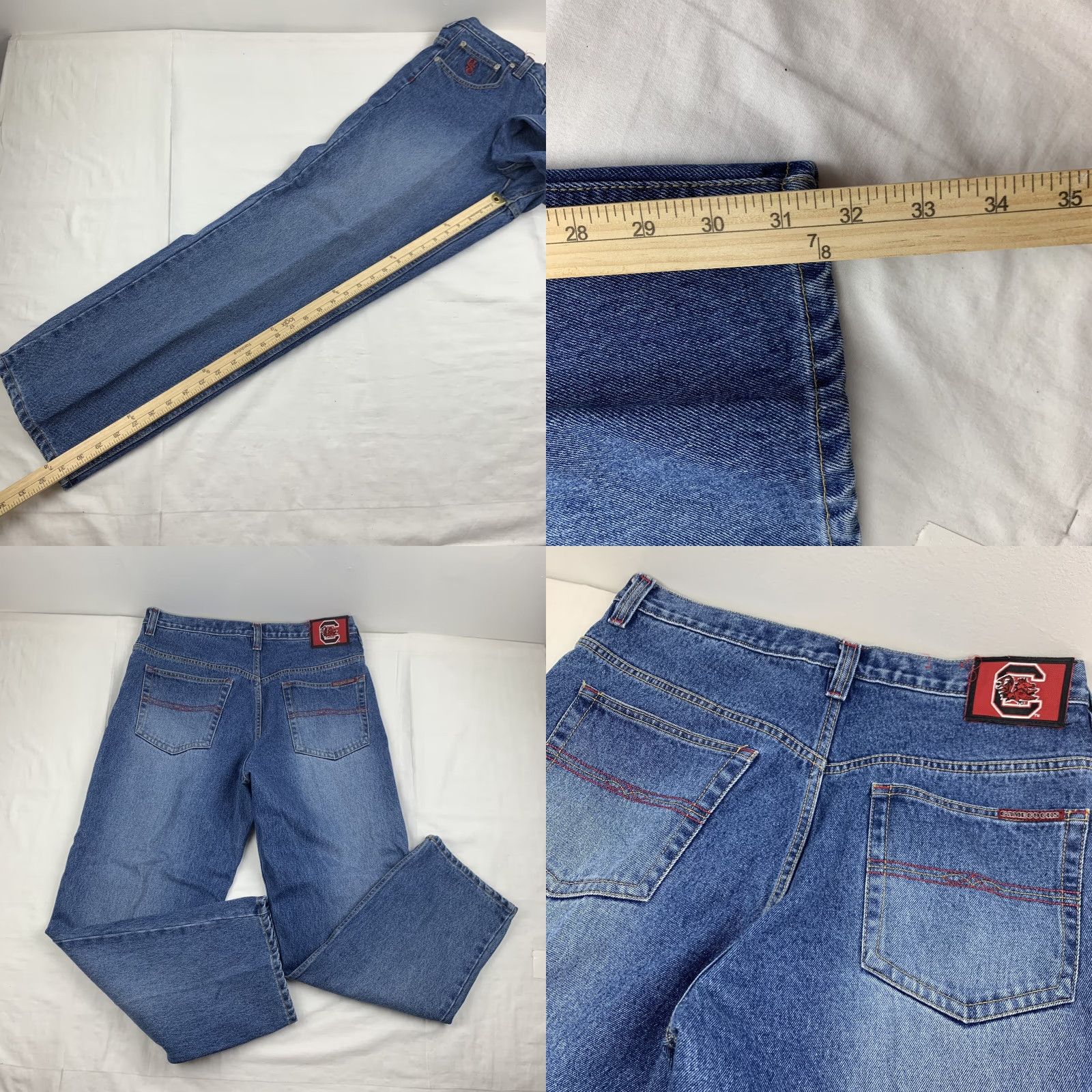 Vintage VINTAGE Team Jeans College Football South Carolina Gamecocks Denim Jeans Adult 36 Men Blue 90s Size US 36 / EU 52 - 8 Thumbnail