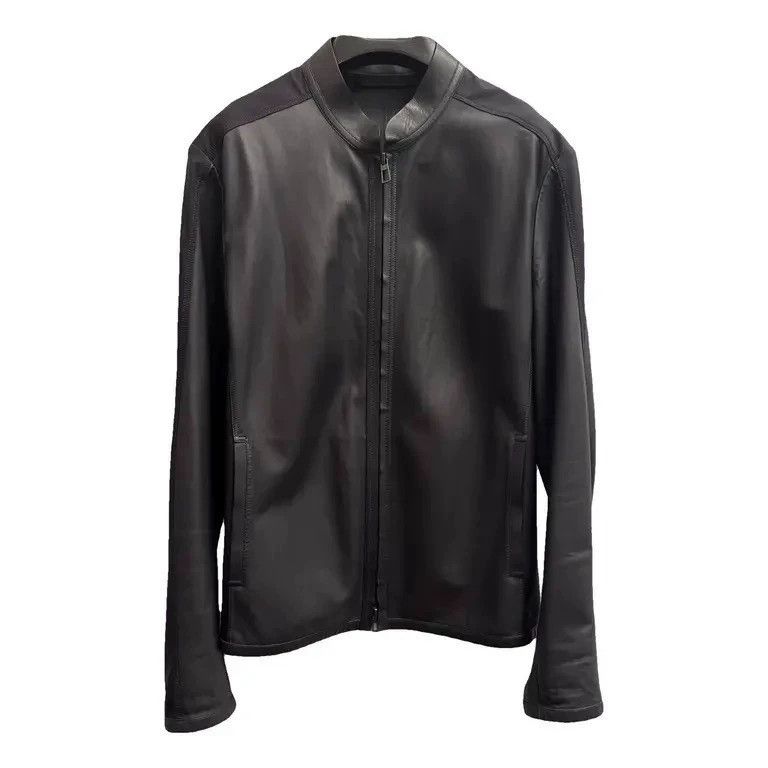 Loro Piana Loro Piana Men's Black Leather Jacket Size US XS / EU 42 / 0 - 1 Thumbnail