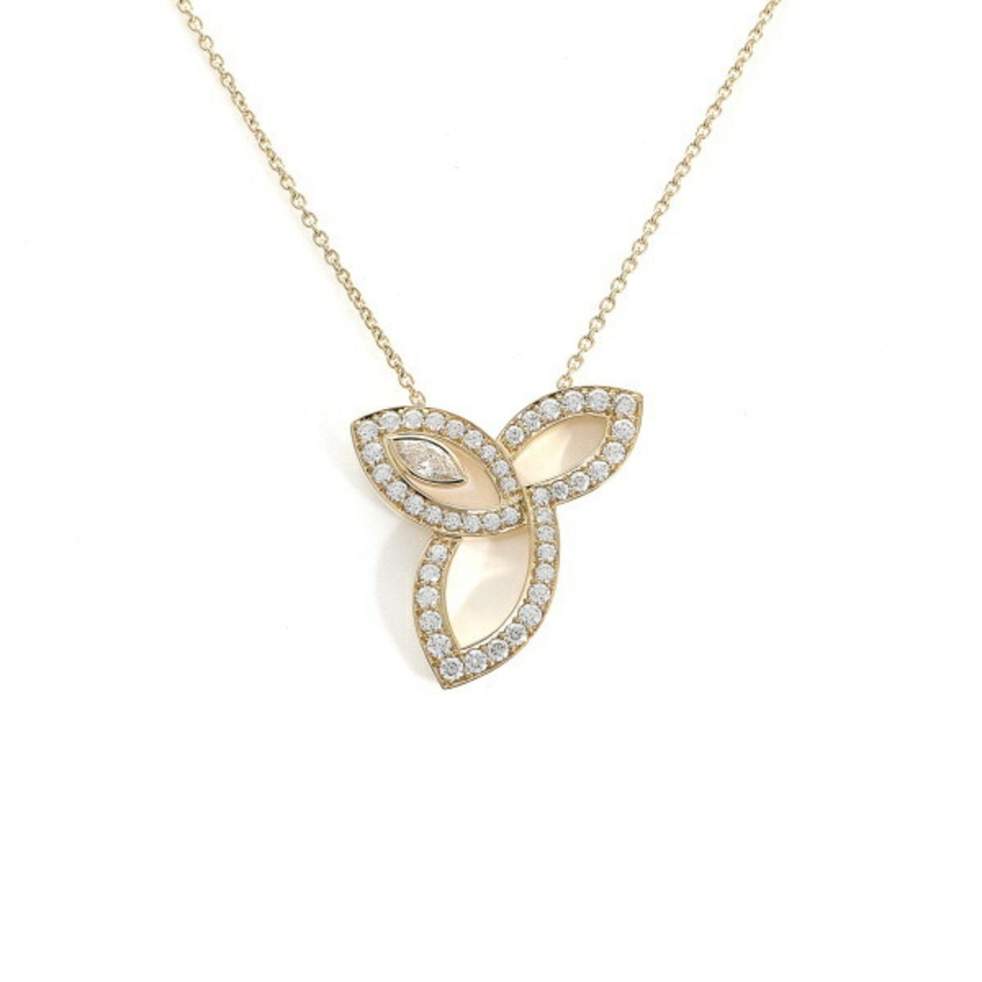 image of Harry Winston Lily Cluster K18Yg Yellow Gold Necklace, Women's