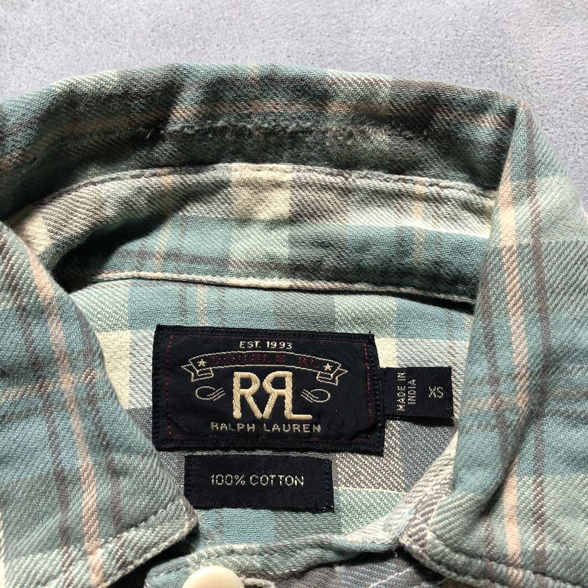 RRL Ralph Lauren RRL Ralph Lauren Western Plaid L/S Shirt Size US XS / EU 42 / 0 - 4 Thumbnail