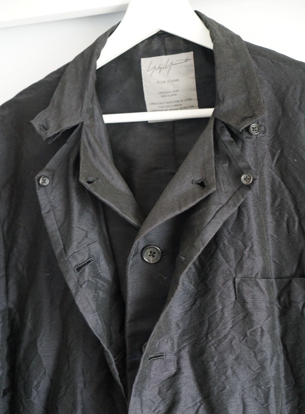 Yohji Yamamoto Yohji Yamamoto 01SS Mohair Wrinkle Double Size 42S - 4 Thumbnail