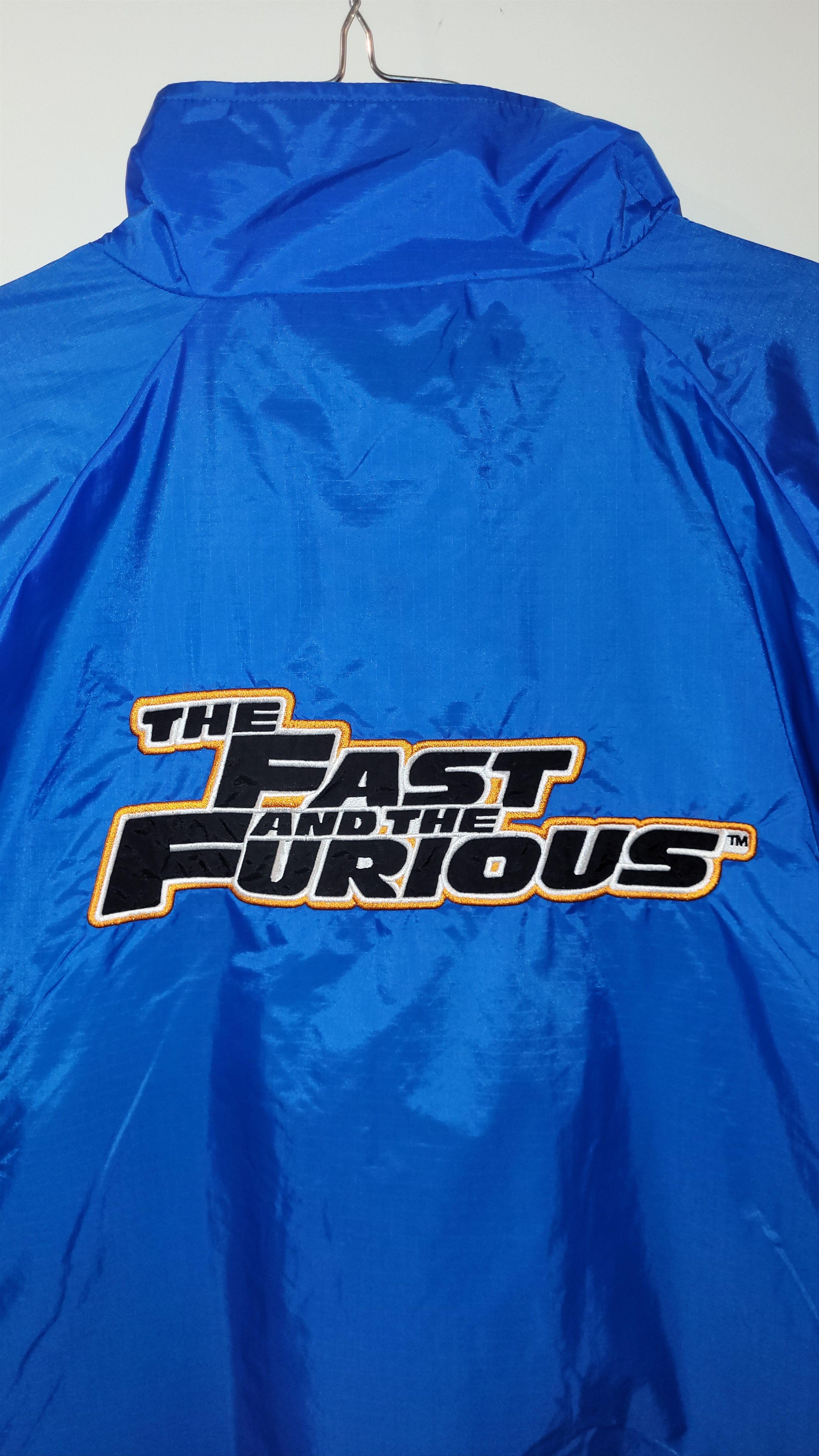 image of Fast And The Furious Movie Crew Logo Promo Jacket in Green/Blue, Men's (Size XL)
