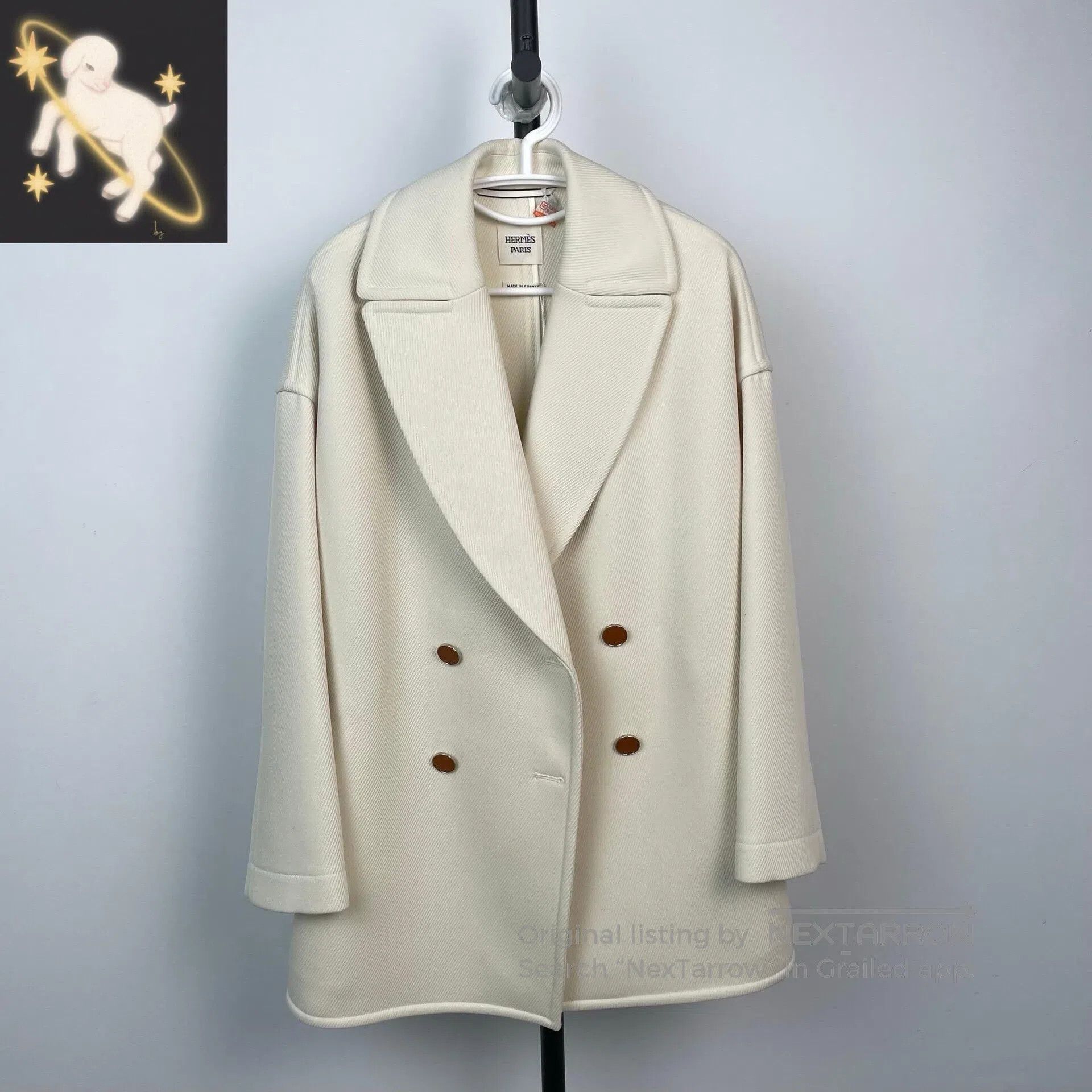 Hermes Hermes Oatmeal Soft Tweed Coat Size 34| Size XXS / US 00 / IT 34 - 1 Thumbnail