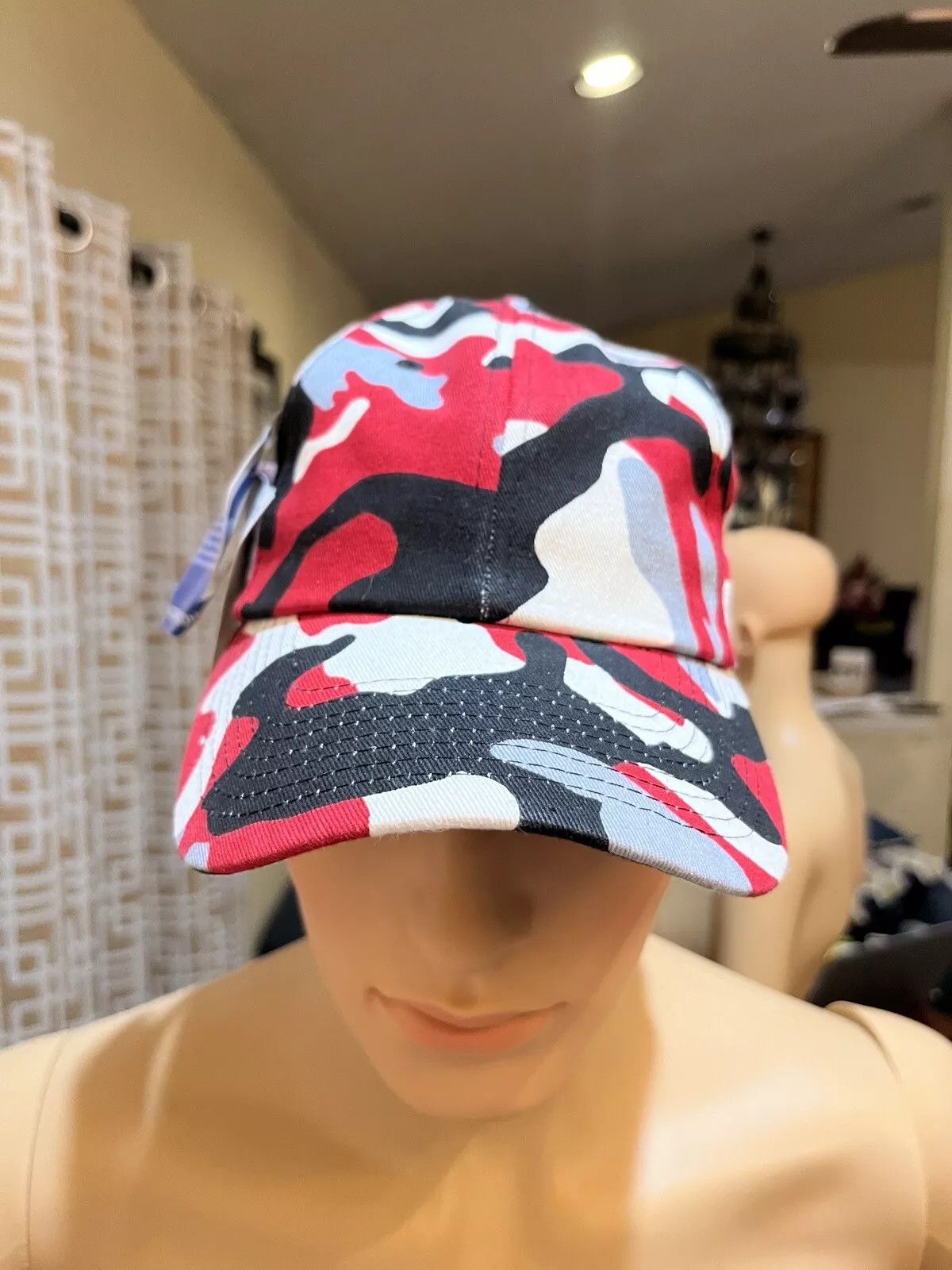 Other Baseball Cap - Adjustable - Red/White/Gray/Black Pattern Size ONE SIZE - 2 Thumbnail