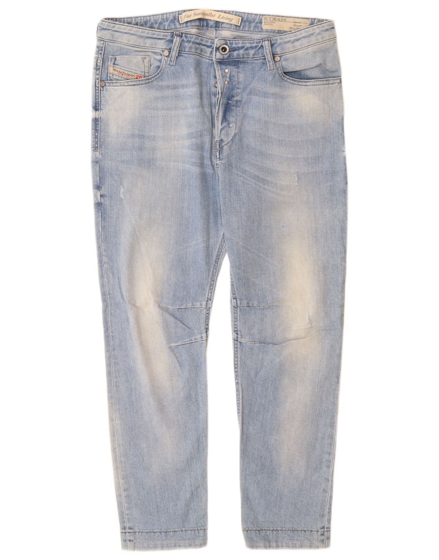 Diesel Mens Easee Relaxed Fit Low Waist Jeans W30 L25 Blue Cotton Size US 30 / EU 46 - 1 Thumbnail