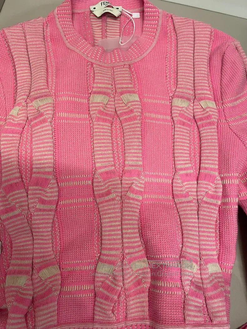 Fendi Fendi Pink viscose fiber sweater Size XS / US 0-2 / IT 36-38 - 8 Thumbnail