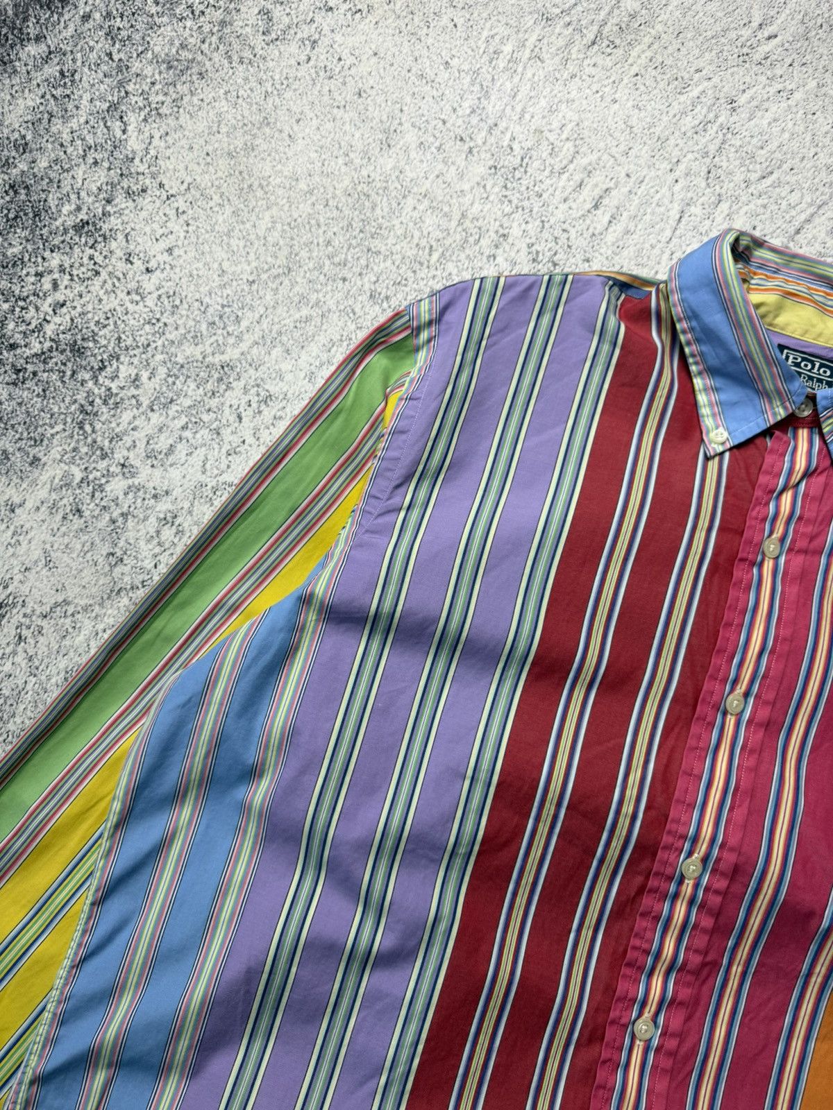 Polo Ralph Lauren Vintage RALPH LAUREN Multicolour Striped long Sleeved Shirt Size US XL / EU 56 / 4 - 6 Thumbnail