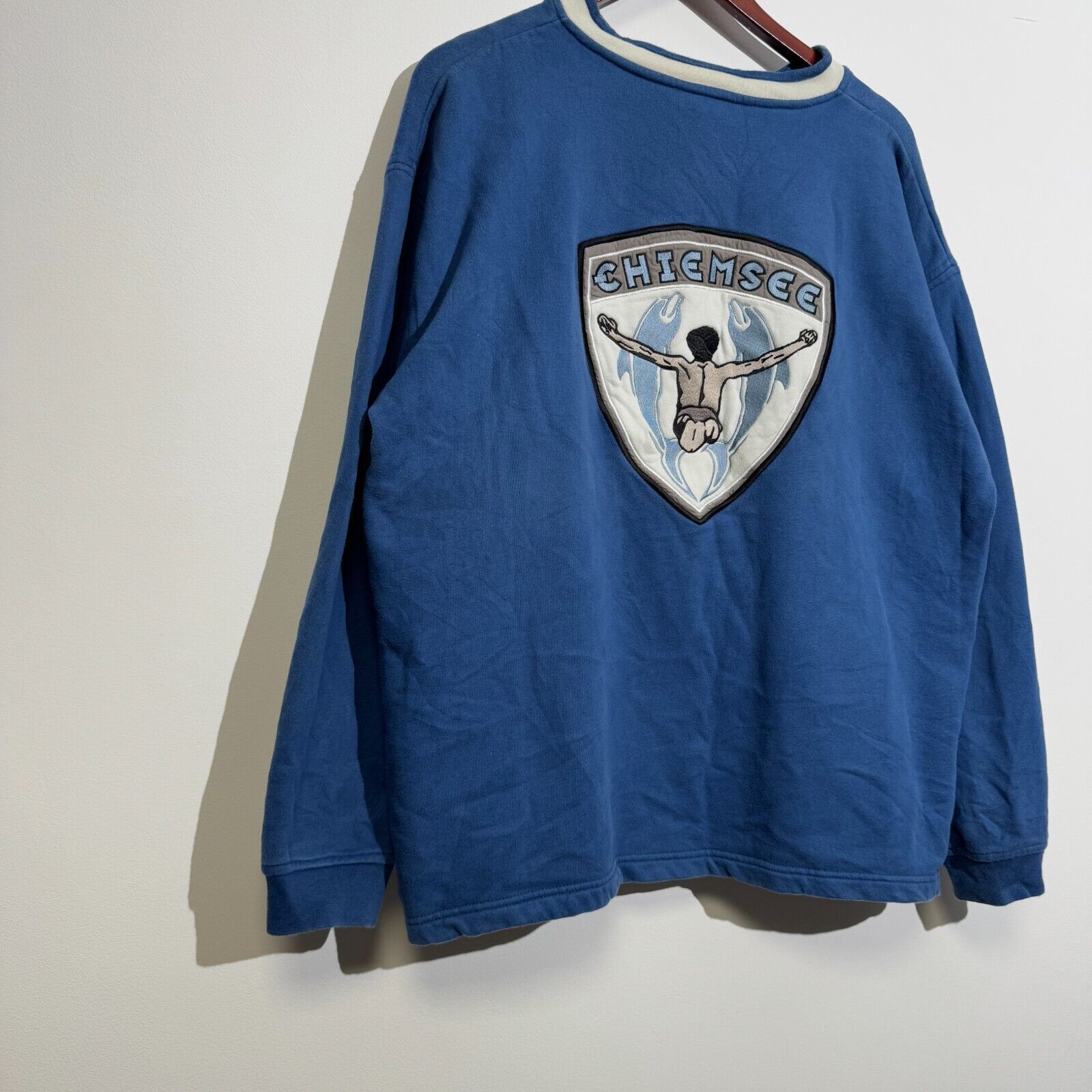 Vintage Vintage Unisex Blue Cotton Crewneck Size M Washed 90s Size US M / EU 48-50 / 2 - 11 Thumbnail