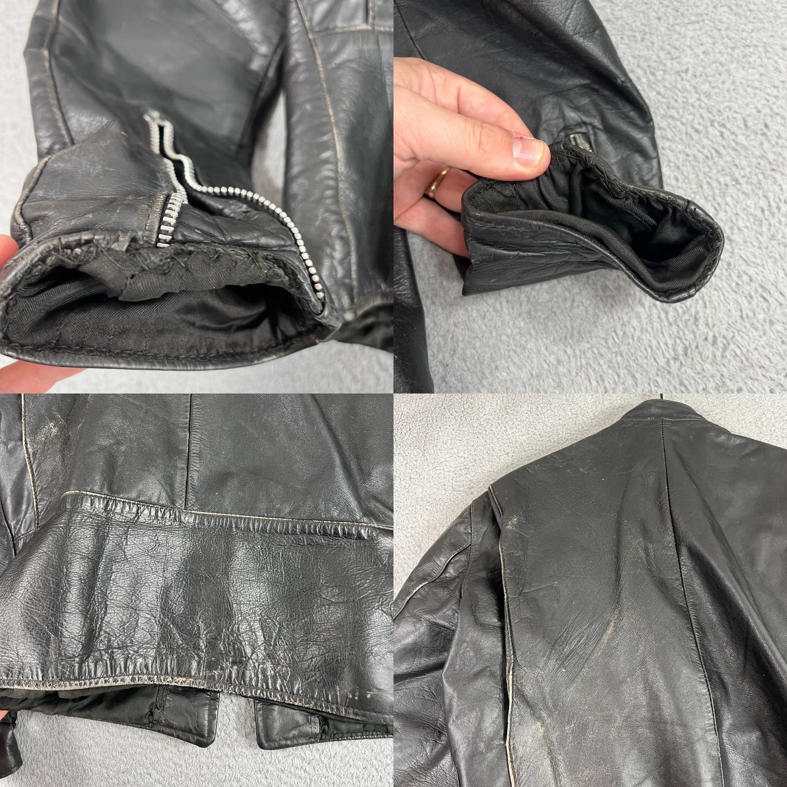 Brooks VINTAGE Brooks Leather Cafe Racer Jacket Sz 40 Black Motorcycle/ Biker 1960s Mens Size US XXS / EU 40 - 10 Thumbnail