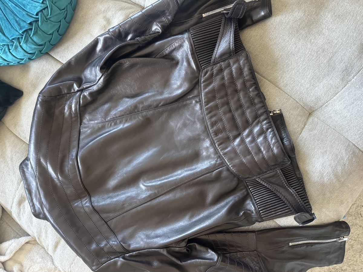 Gucci Gucci Leather Biker Moto Jacket – Brown – Size 58 / XXL Size US XXL / EU 58 / 5 - 2 Thumbnail