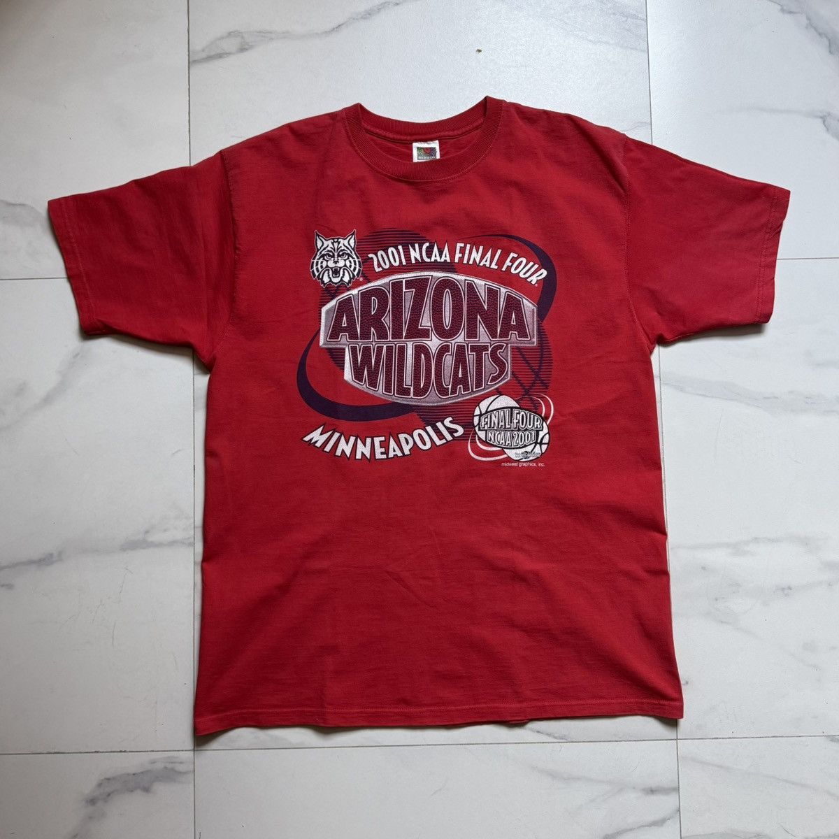 NCAA Vintage Y2K Arizona Wildcats Final Four T-Shirt Size US XL / EU 56 / 4 - 2 Thumbnail