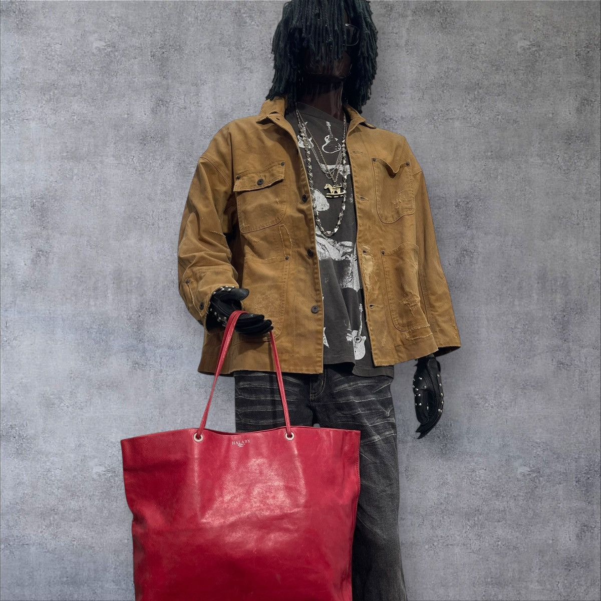 Leather Full Leather Halaby Italy Tote Bag prada julius dior 8🟩 Size ONE SIZE - 5 Thumbnail