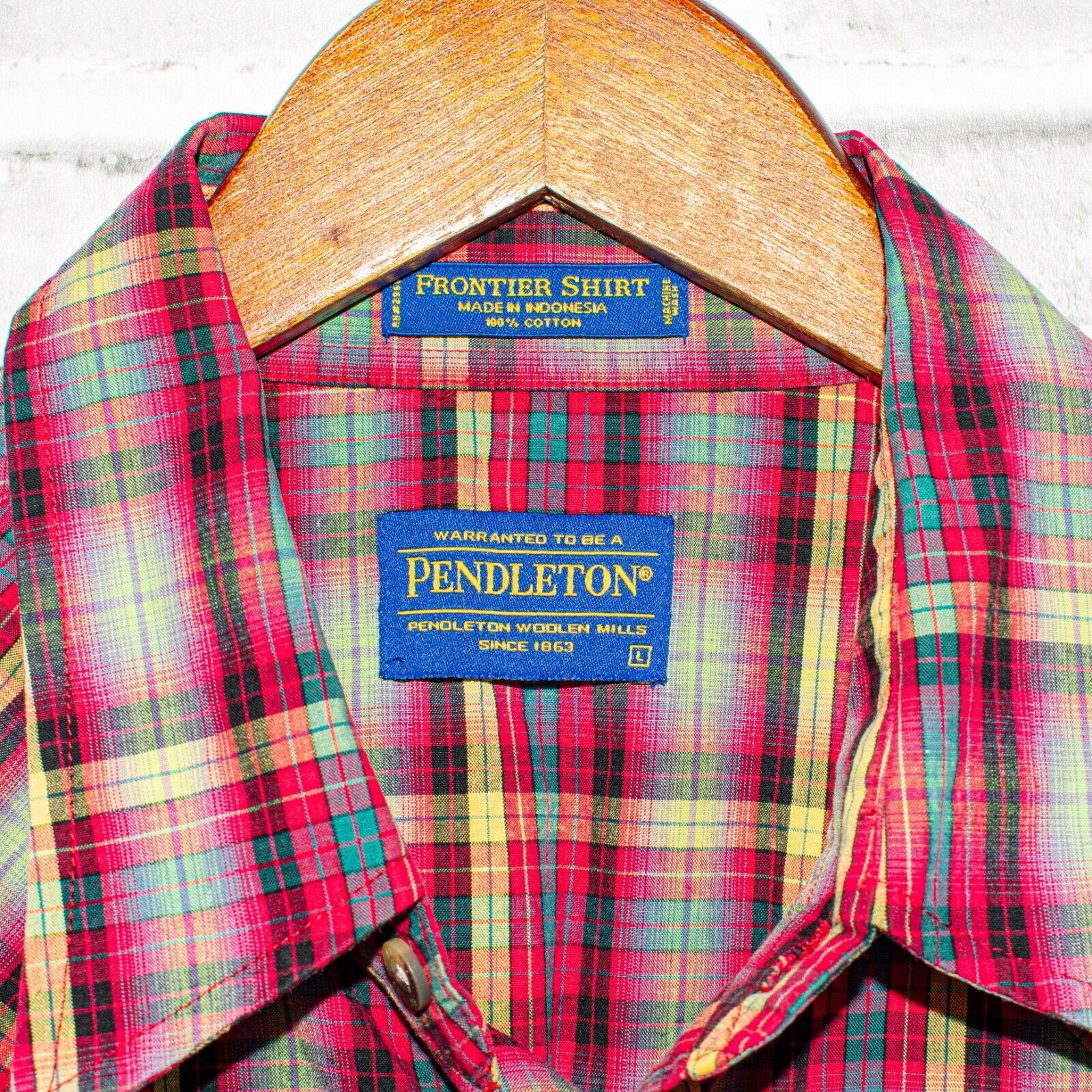 Pendleton PENDLETON Western Pearl Snap Frontier Shirt Short Sleeve Size US L / EU 52-54 / 3 - 3 Thumbnail