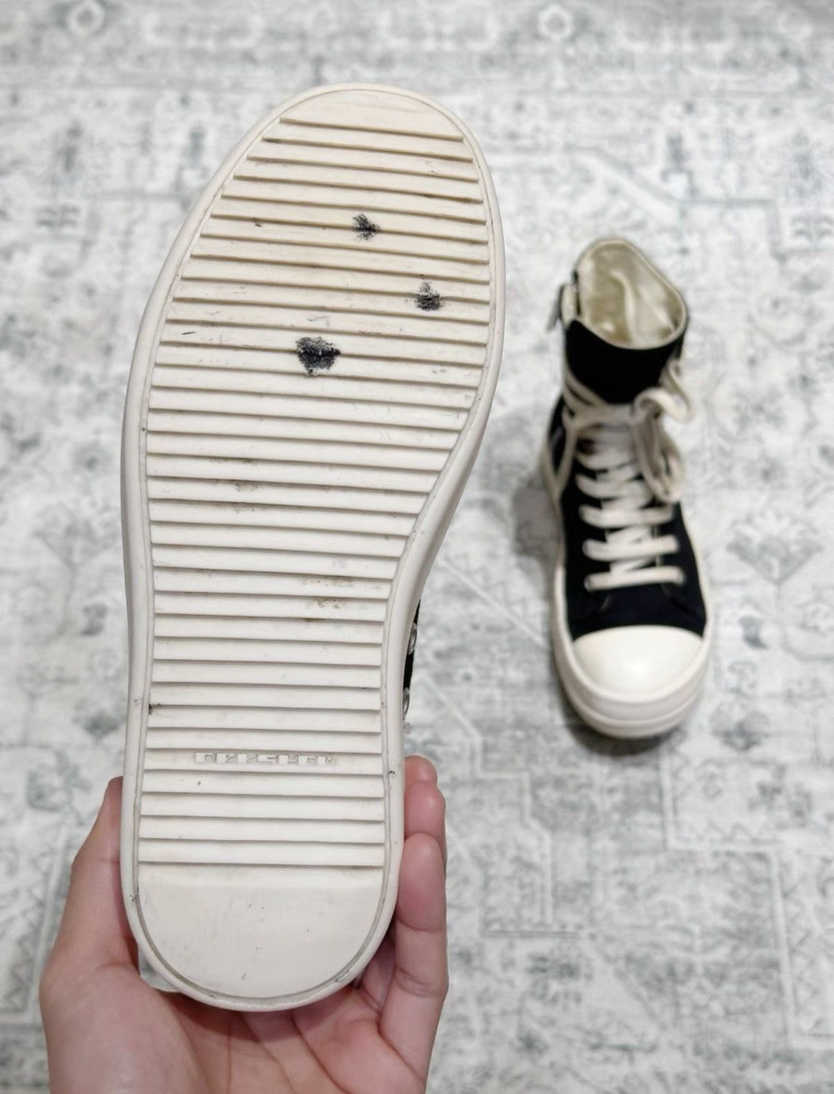 Rick Owens Drkshdw Rick Owens DRKSHDW Canvas High-Top Size US 6.5 / IT 36.5 - 9 Thumbnail