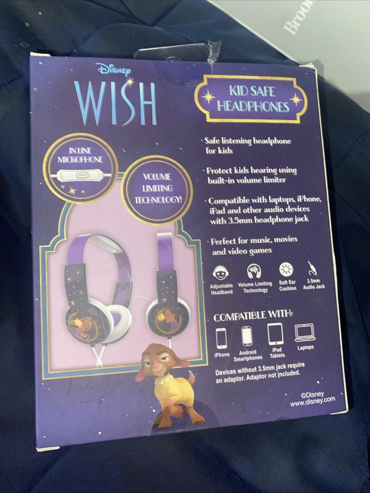 Other eKids Disney Wish Kids Bluetooth Headphones with Microphone Size ONE SIZE - 2 Thumbnail