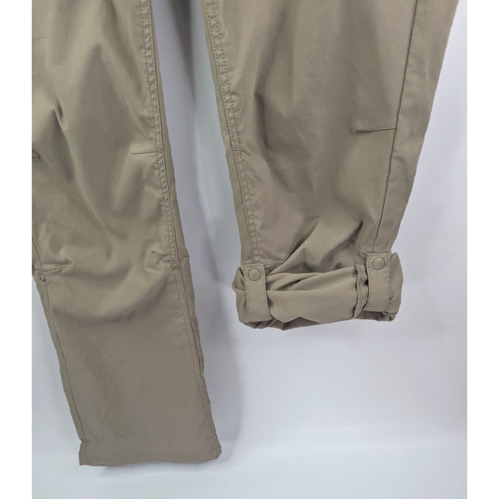 Prana prAna Halle Roll-Up Hiking Nylon Pants Beige 14 Women Convertible, Roll Up, Bootcut, Flat Front, 97% Nylon 3% Elastane, Slim Casual Outdoors Size 36" / US 14 / IT 50 - 3 Thumbnail
