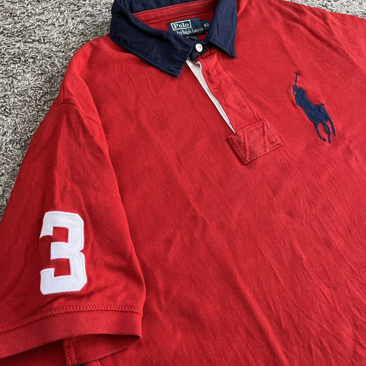 Polo Ralph Lauren 🔴Polo Ralph Lauren Shirt Size XL Big Pony Red Navy Blue Size US XL / EU 56 / 4 - 2 Thumbnail