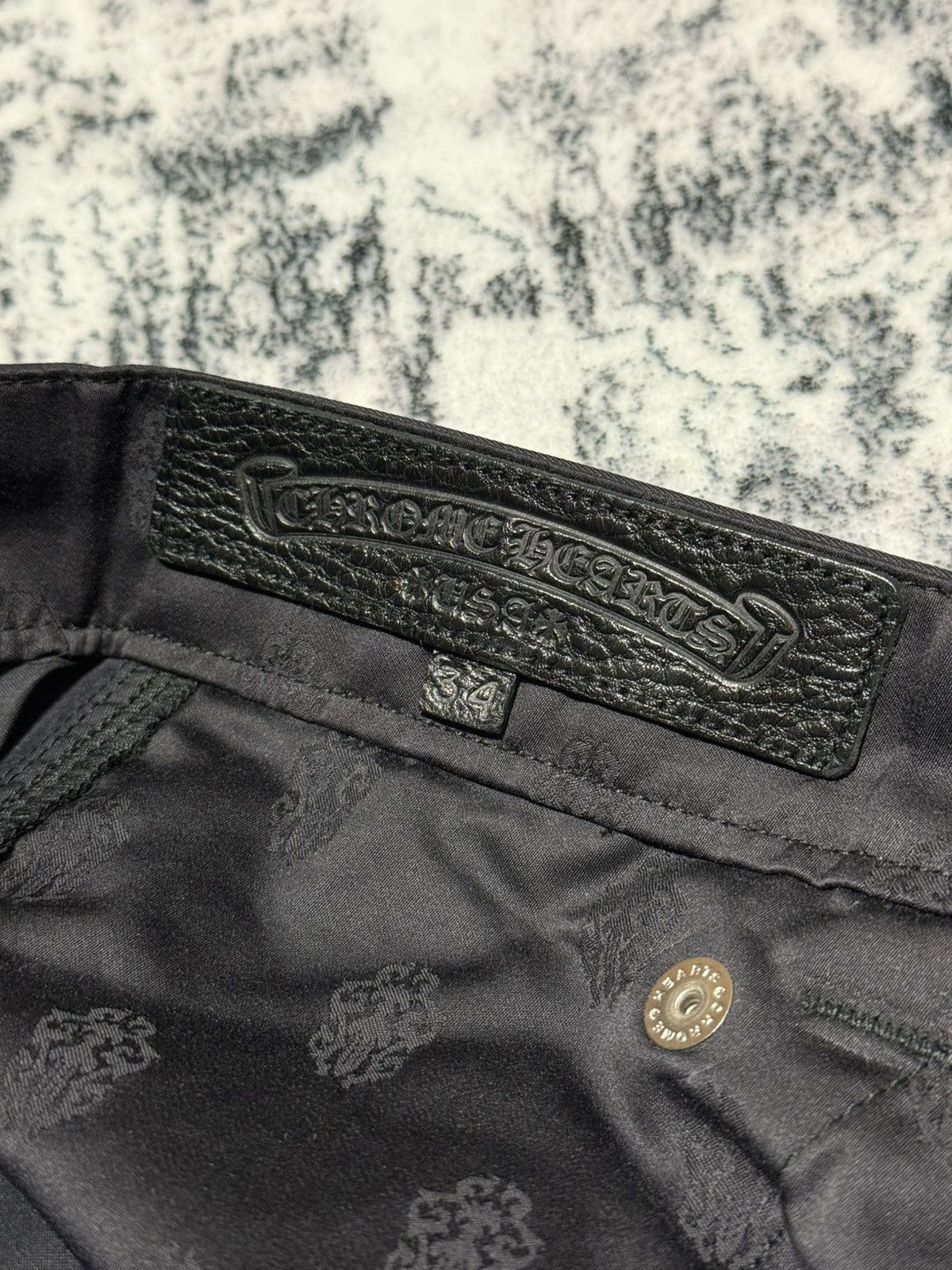 Chrome Hearts Chrome Hearts Cross Patch Leather Double Knee Shorts Size US 34 / EU 50 - 8 Thumbnail