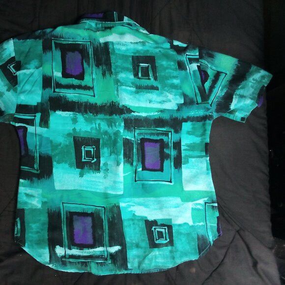 Other Vintage CB Elements Abstract Geometric Button Shirt Size US L / EU 52-54 / 3 - 6 Thumbnail