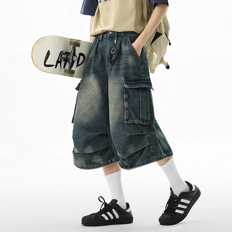 Japanese Brand × Jean Seven Quarter Jeans Cargo Multi pocket Size US 33 - 2 Thumbnail