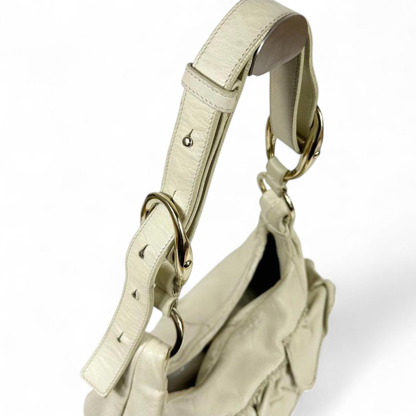 Yves Saint Laurent Yves Saint Laurent - Women's Ruffled Leather Handbag Size ONE SIZE - 2 Thumbnail