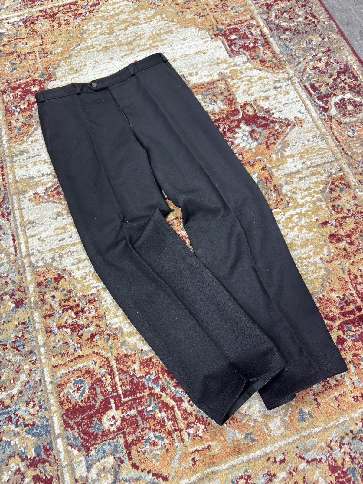 Japanese Brand 1980s Wool Suit Pants Baggy Trousers Blend Balenciaga Rick Size US 32 / EU 48 - 1 Thumbnail