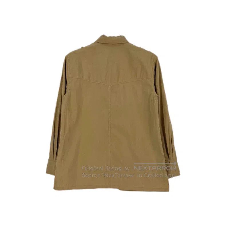 Loro Piana Loro Piana Khaki Shoulder Badge Shirt Size S / US 4 / IT 40 - 2 Thumbnail