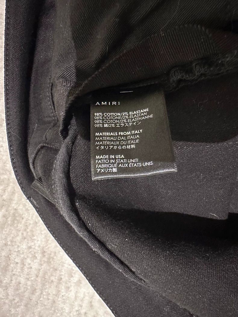 Amiri Amiri Black Diamond Crystal Destroy Jean Size US 31 - 8 Thumbnail