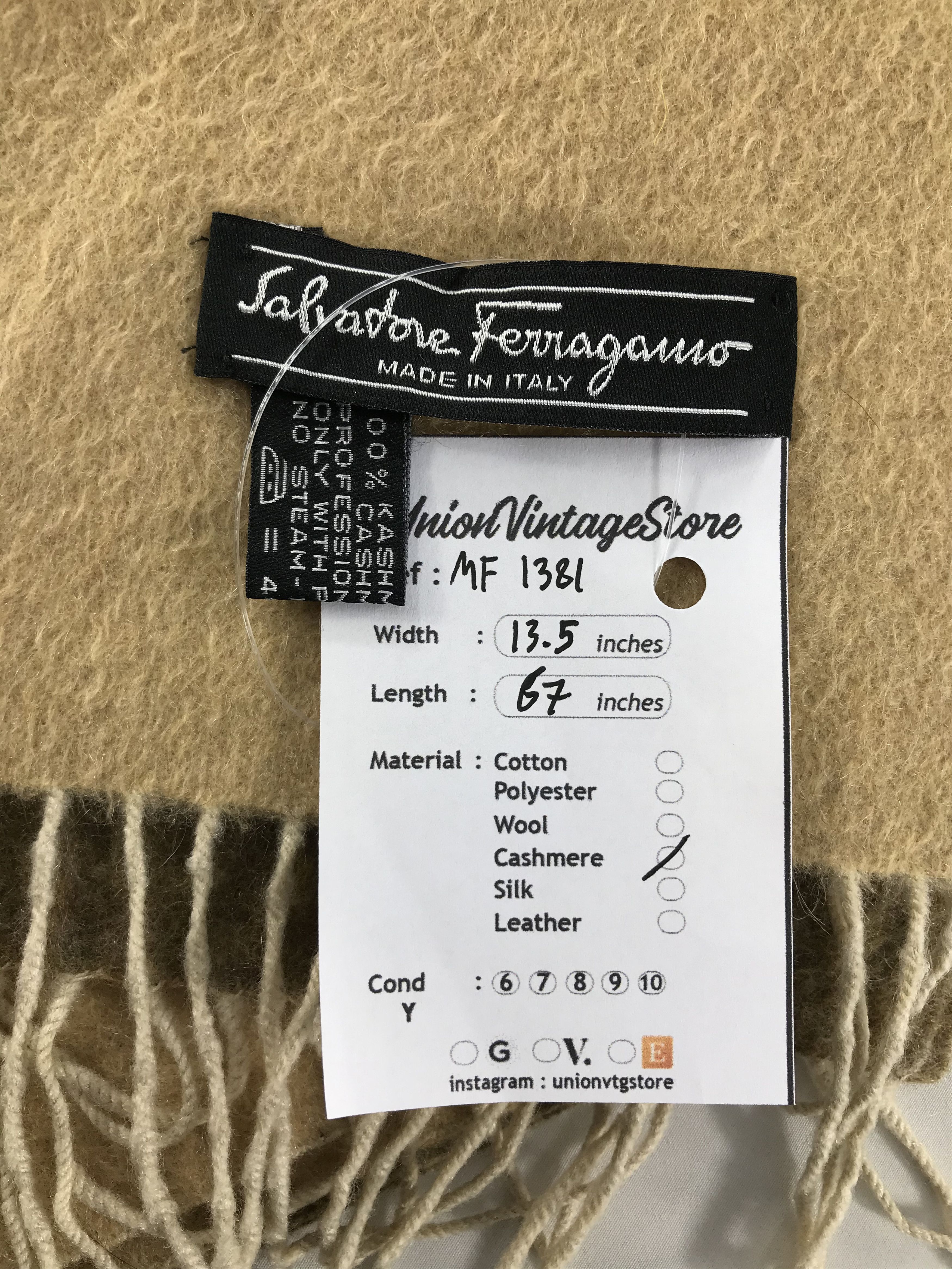Salvatore Ferragamo Vintage Salvatore Ferragamo Scarf/Muffler/Neckwear MF1381 Size ONE SIZE - 6 Thumbnail