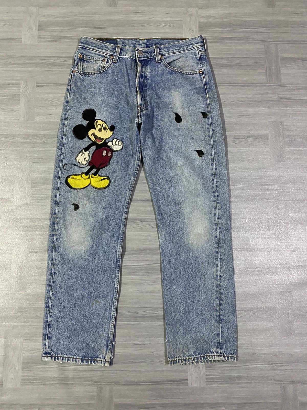 Levi's Vintage 90s Levi’s 501 Jeans X Mickey Mouse Size US 32 / EU 48 - 1 Thumbnail