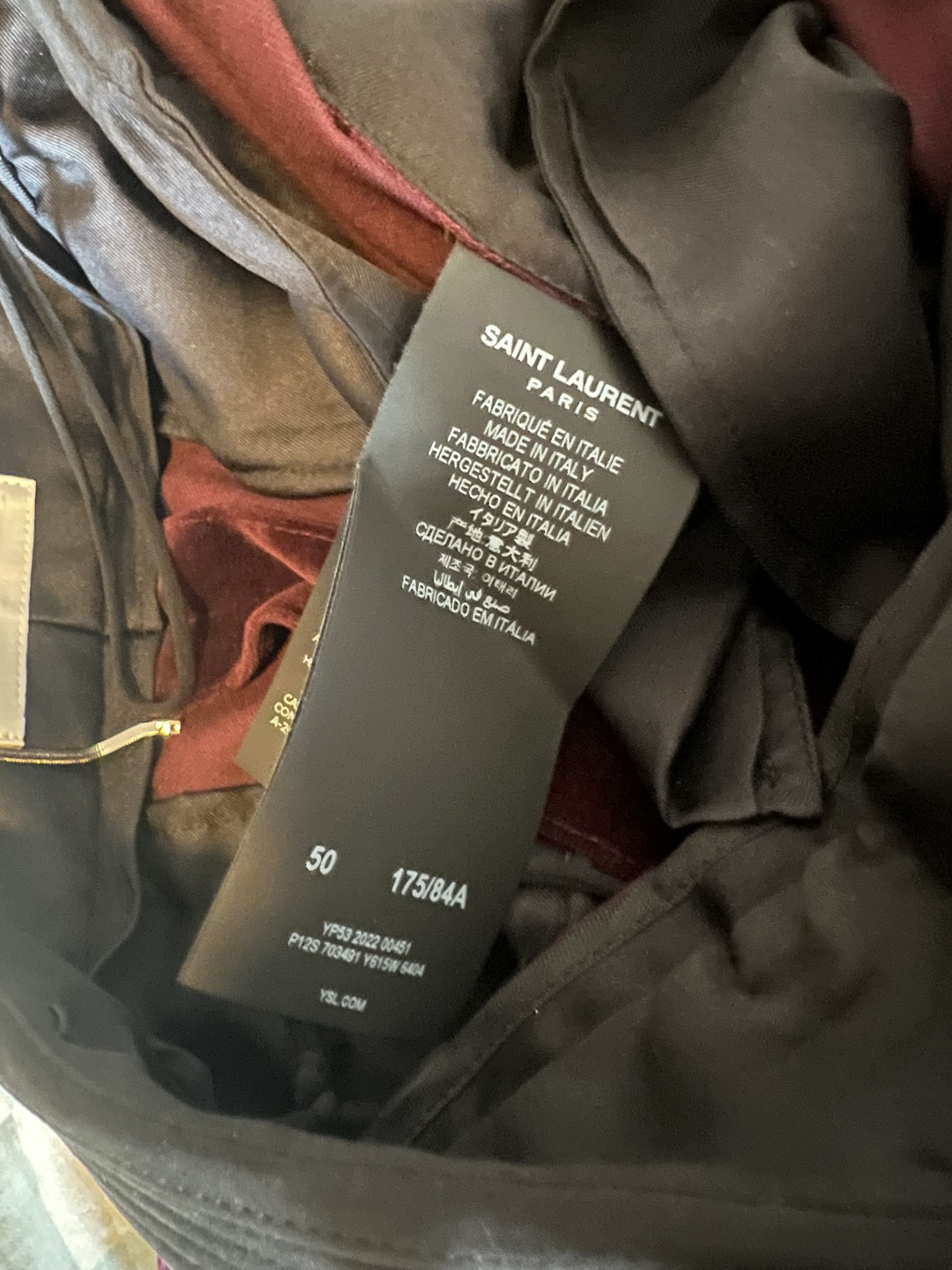 Saint Laurent Paris Saint Laurent FW22 Carrot-fit Velvet Trousers sz 50 Size US 34 / EU 50 - 6 Thumbnail