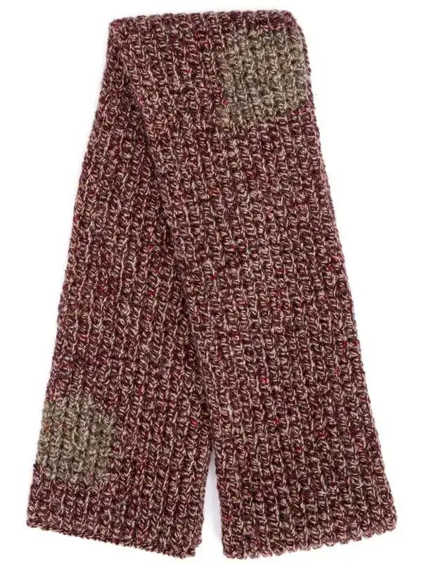 Maison Margiela o1mle0126 Size: OS / Mended Scarf in Brown Size ONE SIZE - 1 Thumbnail
