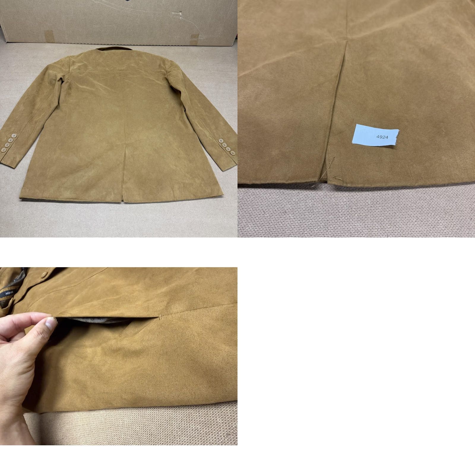 Alfani Alfani Coat Mens Large Brown Microfiber Overcoat Button Front Lined Pockets Size US L / EU 52-54 / 3 - 9 Thumbnail