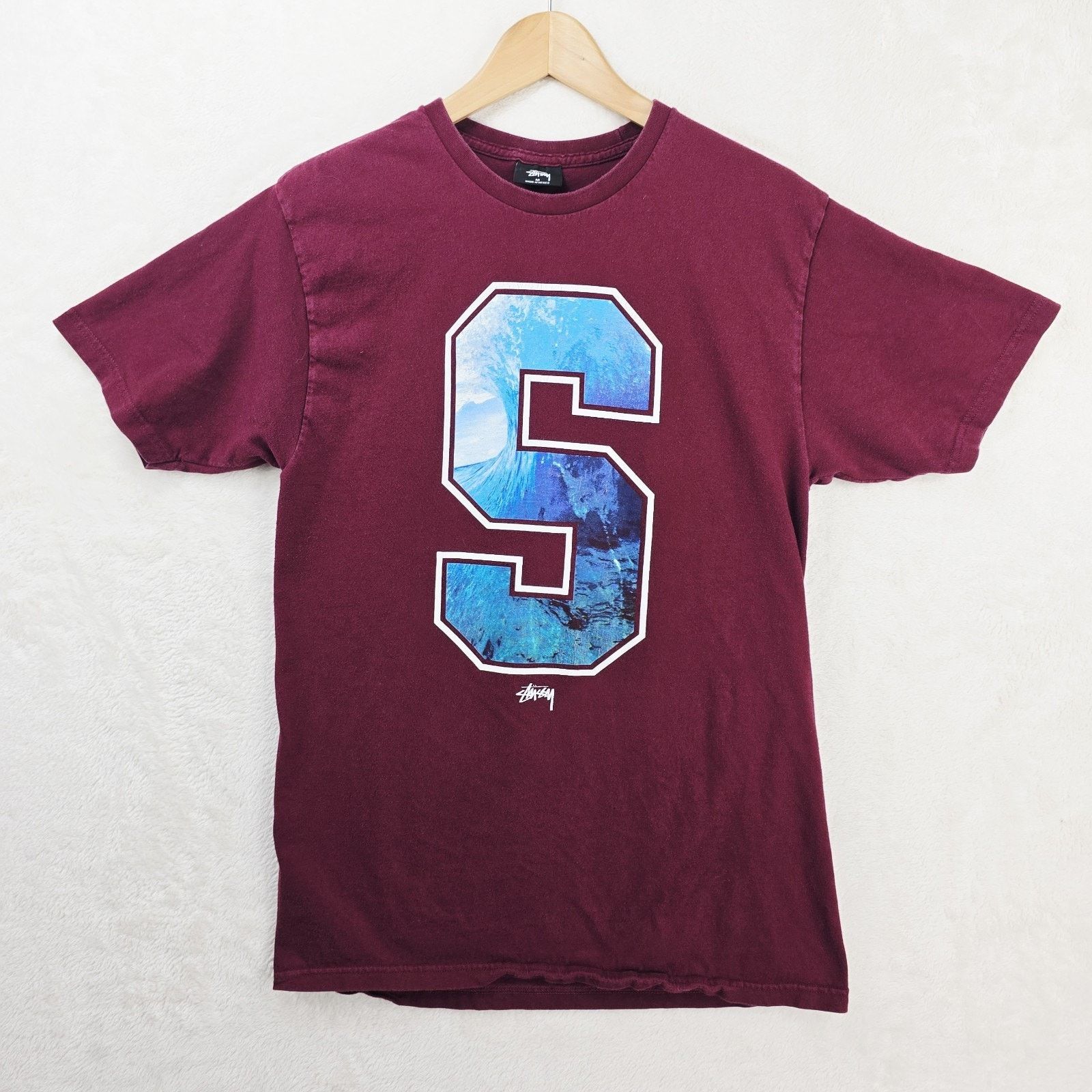 Stussy Stussy Wave Shirt Mens Medium Red Big S 80 Surf Double-sided Size US M / EU 48-50 / 2 - 2 Thumbnail