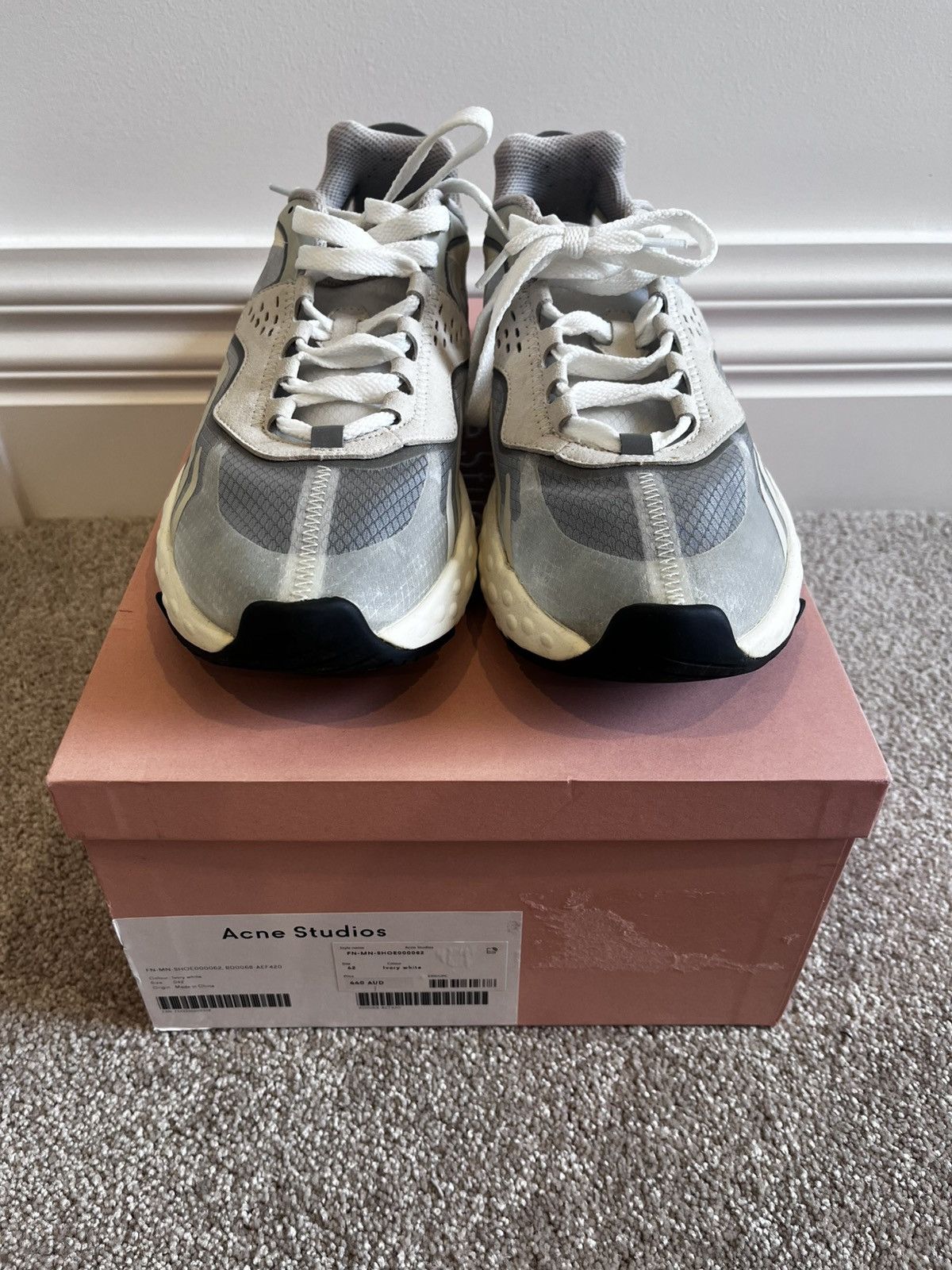 Acne Studios Acne Studio Buzz Sneakers in White/Ivory Size US 8.5 / EU 41-42 - 2 Thumbnail