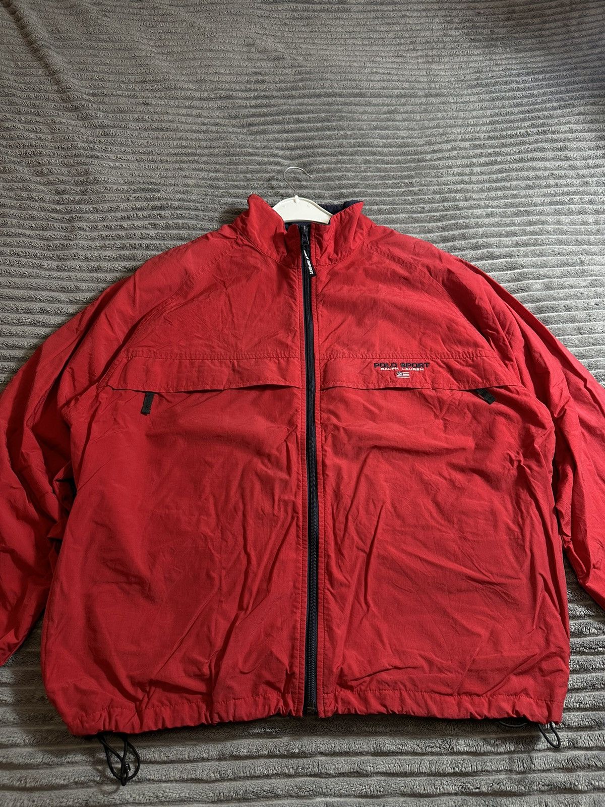 Vintage Polo 80’s 90’s online Red Nylon Racing Jacket Windbreaker Ralph Lauren Size M